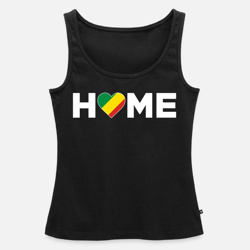 Congo Patrie Congo Drapeau Congo Amour - Débardeur bio Premium Femme - noir
