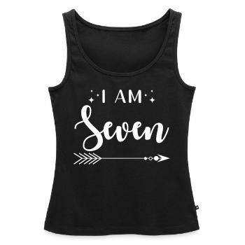 Sieben Jahre Geburtstag Ich Bin Sieben - Frauen Premium Organic Tank Top - Schwarz - Vorne - AI Model Female 172 light (172cm)