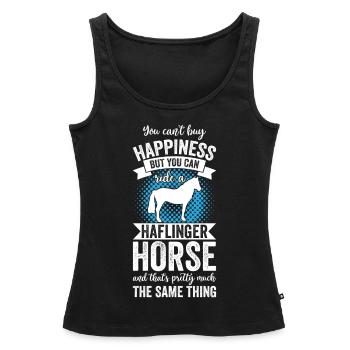 Équitation - Haflinger Horse - Débardeur bio Premium Femme - noir - Devant - AI Model Female 172 light (172cm)