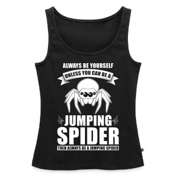 Dicton Jumping Spider - Débardeur bio Premium Femme - noir - Devant - AI Model Female 172 light (172cm)