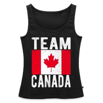 Drapeau du Canada - Débardeur bio Premium Femme - noir - Devant - AI Model Female 172 light (172cm)
