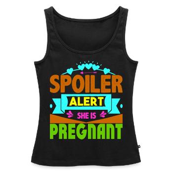 Mère Enceinte Bébé Nourrisson T-shirt Maman - Débardeur bio Premium Femme - noir - Devant - AI Model Female 172 light (172cm)