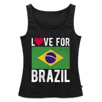 Brasilien Souvenir - Frauen Premium Organic Tank Top - Schwarz - Vorne - AI Model Female 172 light (172cm)
