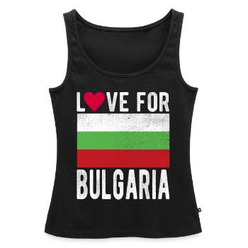 Bulgarie Souvenir - Débardeur bio Premium Femme - noir - Devant - AI Model Female 172 light (172cm)