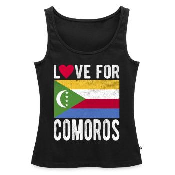 Komoros Souvenir - Frauen Premium Organic Tank Top - Schwarz - Vorne - AI Model Female 172 light (172cm)