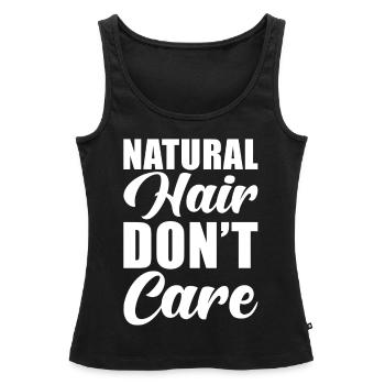 Cheveux naturels - Débardeur bio Premium Femme - noir - Devant - AI Model Female 172 light (172cm)