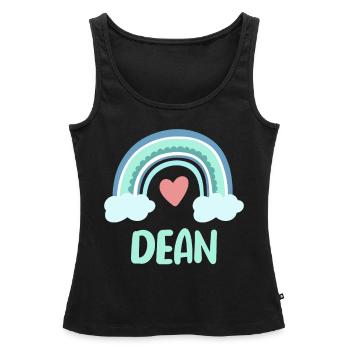 Dean Nom Rainbow Baby - Débardeur bio Premium Femme - noir - Devant - AI Model Female 172 light (172cm)