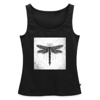 wednesday dragonfly - Women’s Premium Organic Tank top - black - Front - AI Model Female 172 light (172cm)