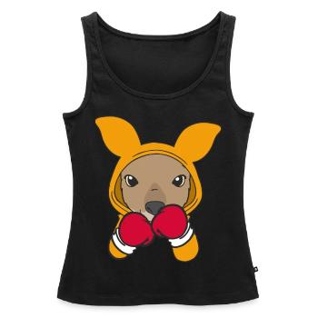 Känguru Boxer Kampfsportler Sparring Sport Boxen - Frauen Premium Organic Tank Top - Schwarz - Vorne - AI Model Female 172 light (172cm)