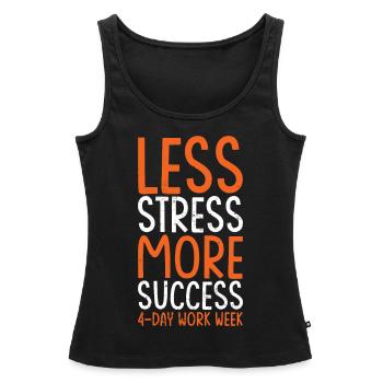4 Tage Woche - Frauen Premium Organic Tank Top - Schwarz - Vorne - AI Model Female 172 light (172cm)