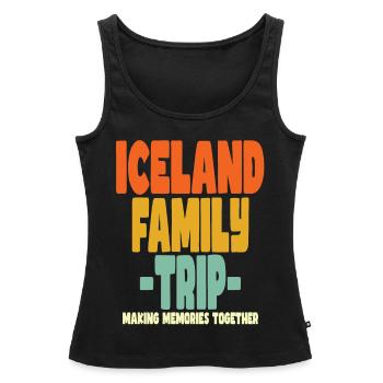 Vacances en famille en Islande - Débardeur bio Premium Femme - noir - Devant - AI Model Female 172 light (172cm)