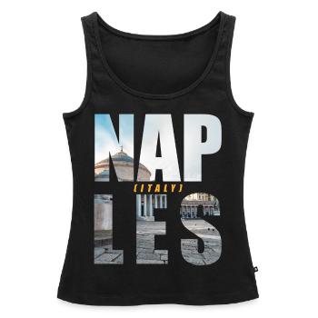 Naples Italy Souvenir - Women’s Premium Organic Tank top - black - Front - AI Model Female 172 light (172cm)