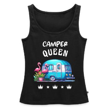 Camper Queen Camping Caraven Wohnmobil Sommer - Frauen Premium Organic Tank Top - Schwarz - Vorne - AI Model Female 172 light (172cm)