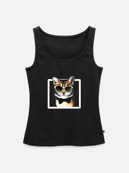 Coolste Katze - Frauen Premium Organic Tank Top - Schwarz