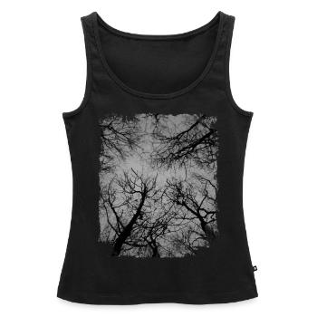 Forêt sombre, Bois sombres, Amoureux de la nature - Débardeur bio Premium Femme - noir - Devant - AI Model Female 172 light (172cm)