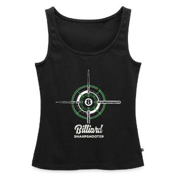 Billard billard billard billard billard billard - Débardeur bio Premium Femme - noir - Devant - AI Model Female 172 light (172cm)