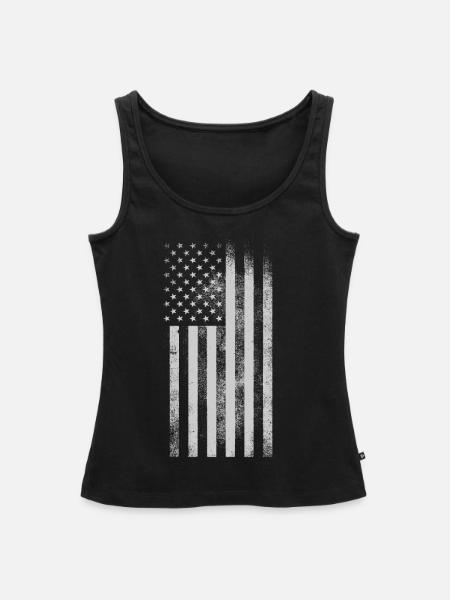 USA Flagge - Frauen Premium Organic Tank Top - Schwarz