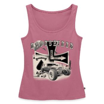 Hot Rod Moonshiner - Débardeur bio Premium Femme - mauve - Devant - AI Model Female 172 light (172cm)