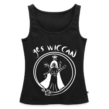 Ja Wicca - Frauen Premium Organic Tank Top - Schwarz - Vorne - AI Model Female 172 light (172cm)