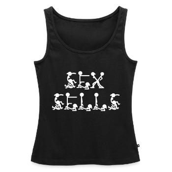 Sex Sells - Débardeur bio Premium Femme - noir - Devant - AI Model Female 172 light (172cm)