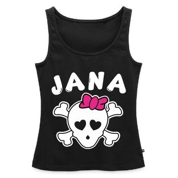 Jana Design pour les filles et les femmes - Débardeur bio Premium Femme - noir - Devant - AI Model Female 172 light (172cm)