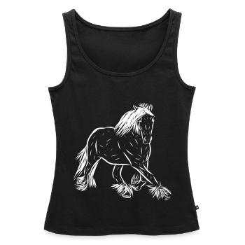 Pferde - Frauen Premium Organic Tank Top - Schwarz - Vorne - AI Model Female 172 light (172cm)