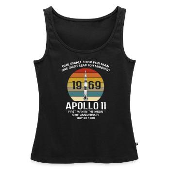 Apollo 11 1969 - Frauen Premium Organic Tank Top - Schwarz - Vorne - AI Model Female 172 light (172cm)