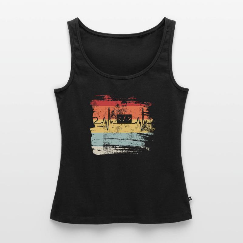 Programmation cadeau Heartbeat IT Coder Programmer Débardeur bio Premium Femme