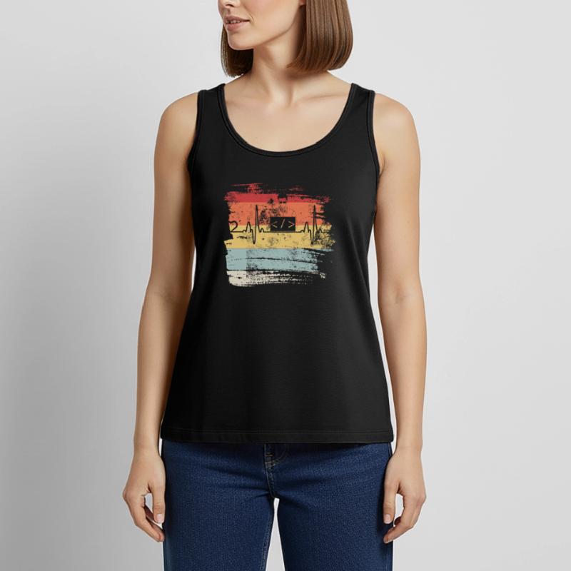 Programmation cadeau Heartbeat IT Coder Programmer Débardeur bio Premium Femme