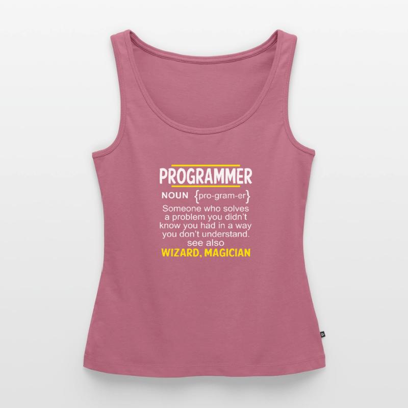 Funny Developer Coder IT Programmer Gift Women’s Premium Organic Tank top