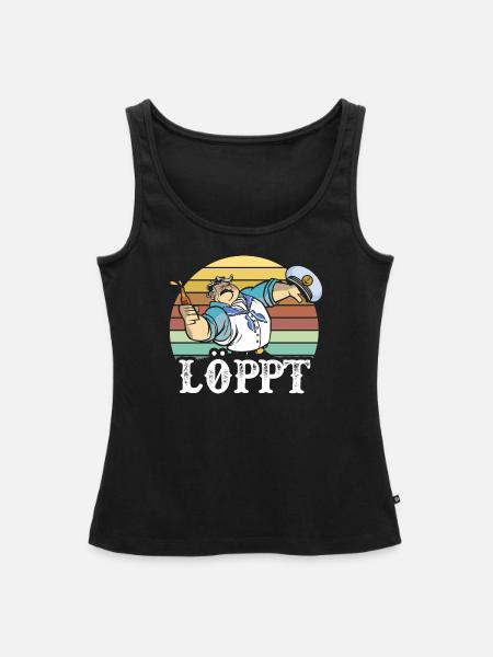 Loppt Sailor - Frauen Premium Organic Tank Top - Schwarz