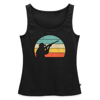 Hunter - Women’s Premium Organic Tank top - black - Front - AI Model Female 172 light (172cm)