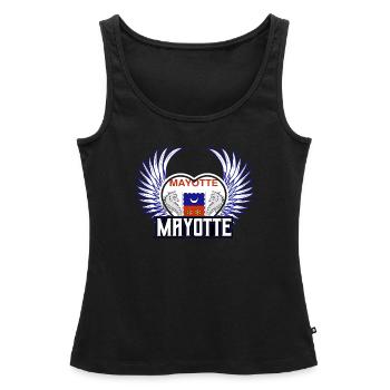 Mayotte - Women’s Premium Organic Tank top - black - Front - AI Model Female 172 light (172cm)
