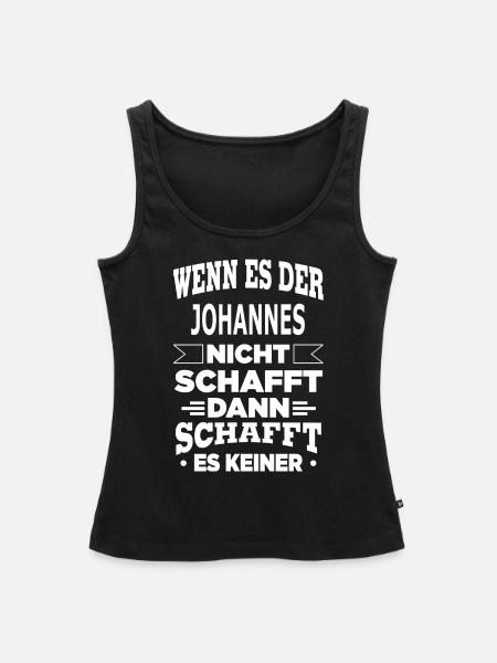 JOHANNES - Frauen Premium Organic Tank Top - Schwarz