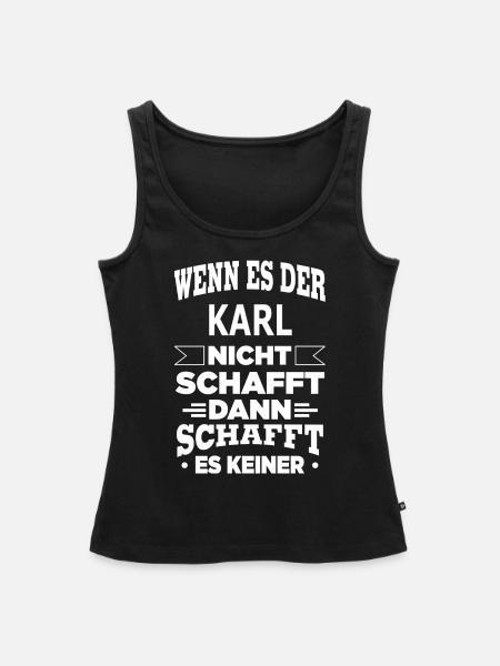KARL - Frauen Premium Organic Tank Top - Schwarz