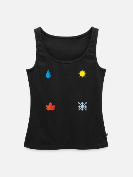 Vier Jahreszeiten - Frauen Premium Organic Tank Top - Schwarz