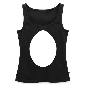 Weißes Osterei - Frauen Premium Organic Tank Top - Schwarz - Vorne - AI Model Female 172 light (172cm)