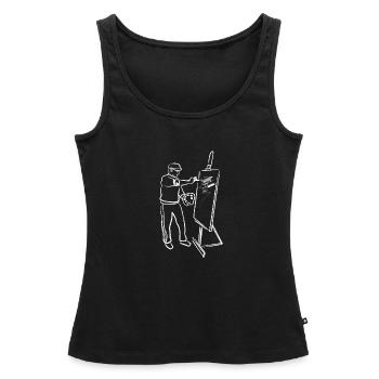 Künstler Maler Leinwand Kunst Geschenkidee Hobby - Frauen Premium Organic Tank Top - Schwarz - Vorne - AI Model Female 172 light (172cm)