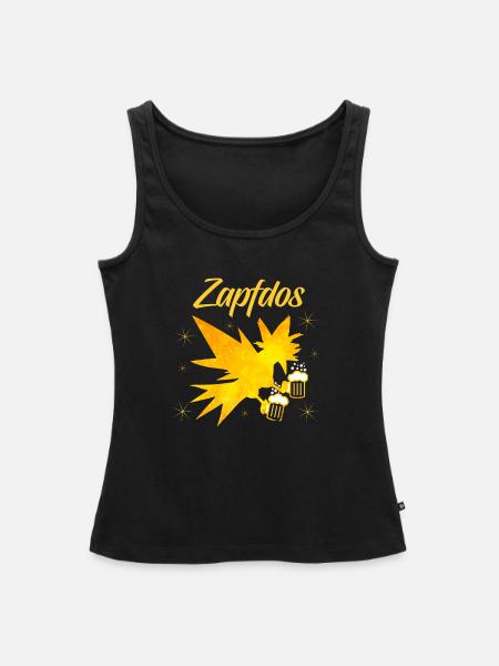 Zapfdos Bier Feiern - Frauen Premium Organic Tank Top - Schwarz