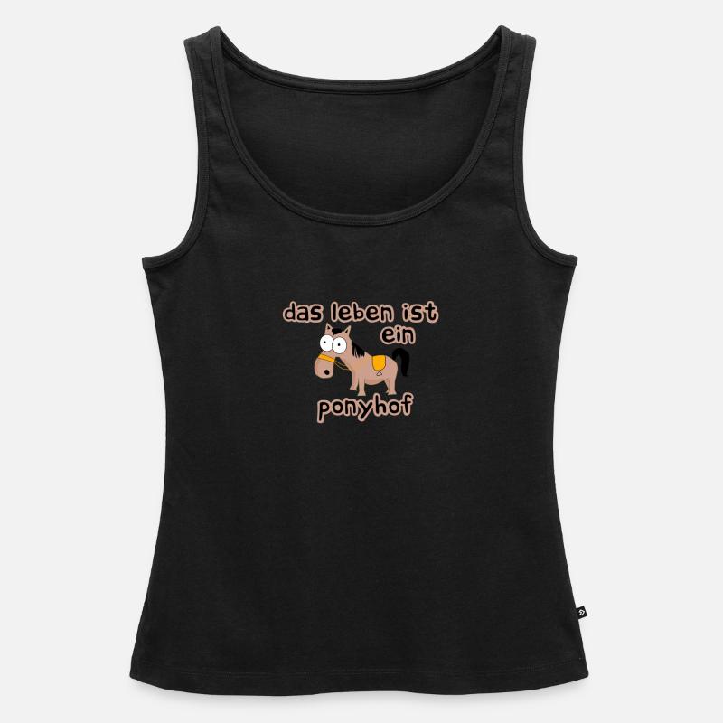 La vie est une ferme de poney dire - Débardeur bio Premium Femme - noir