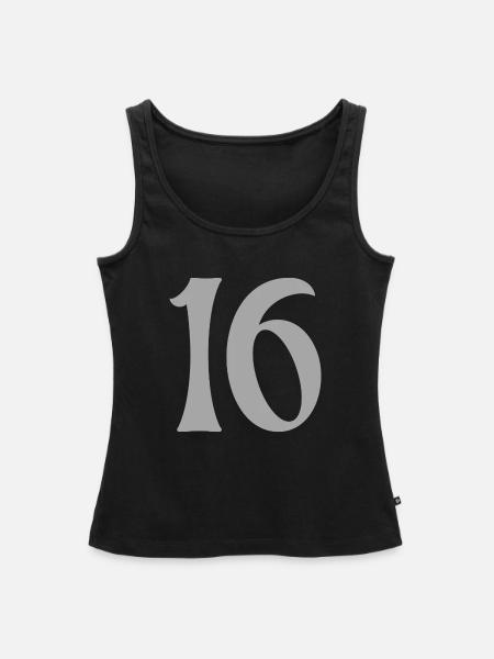 16 - Frauen Premium Organic Tank Top - Schwarz