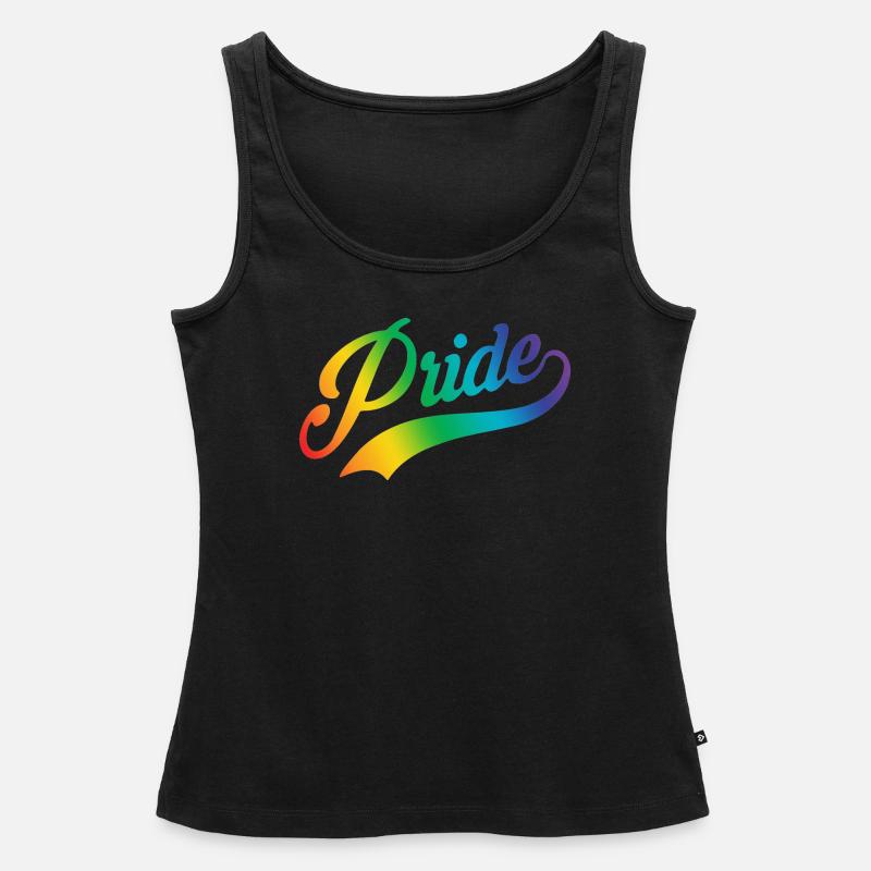 Pride Script clr - Women’s Premium Organic Tank top - black