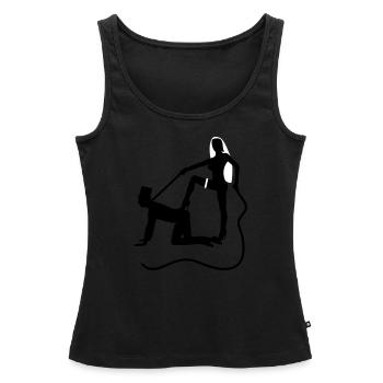 mariage baccalauréat mariage baccalauréat esclave - Débardeur bio Premium Femme - noir - Devant - AI Model Female 172 light (172cm)