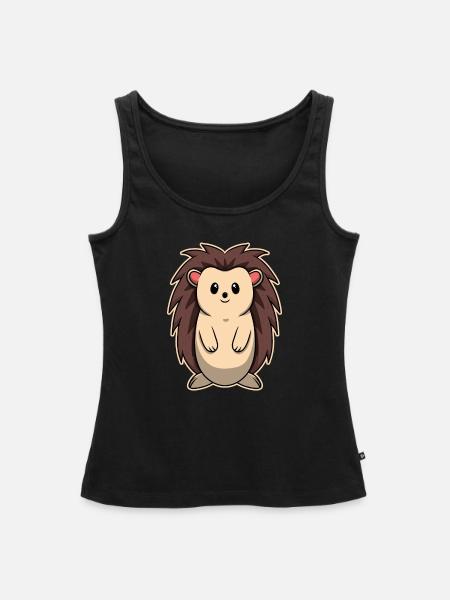 Süßes Tier Baby Igel - Frauen Premium Organic Tank Top - Schwarz