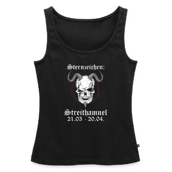 Sternzeichen Streithammel für Widder - Frauen Premium Organic Tank Top - Schwarz - Vorne - AI Model Female 172 light (172cm)