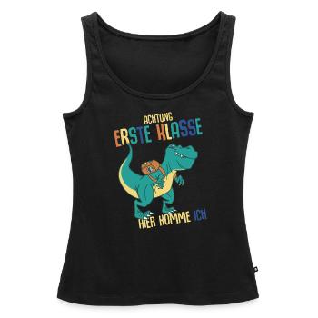 Schulkind Erste Klasse Schulanfänger Schulstart - Frauen Premium Organic Tank Top - Schwarz - Vorne - AI Model Female 172 light (172cm)