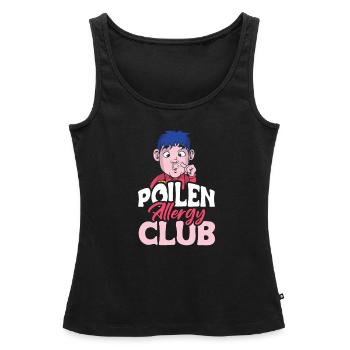 Cadeau de chemise Pollen Allergy Club - Débardeur bio Premium Femme - noir - Devant - AI Model Female 172 light (172cm)