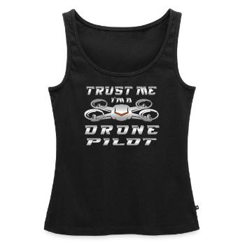 Drone Drones Drone Flight Drone Pilot - Débardeur bio Premium Femme - noir - Devant - AI Model Female 172 light (172cm)