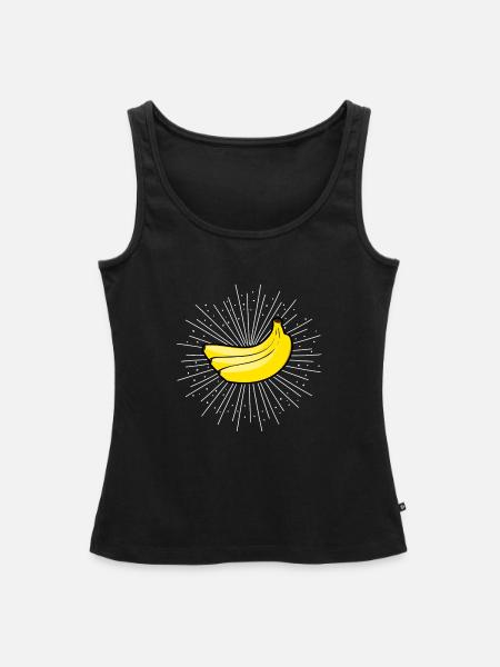 Banane - Frauen Premium Organic Tank Top - Schwarz