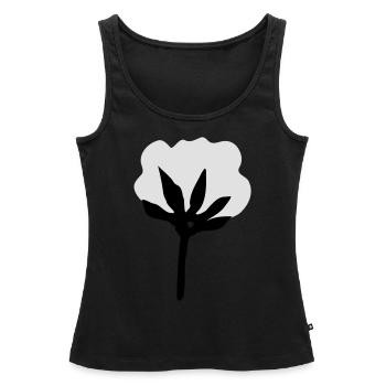 cotton - Débardeur bio Premium Femme - noir - Devant - AI Model Female 172 light (172cm)